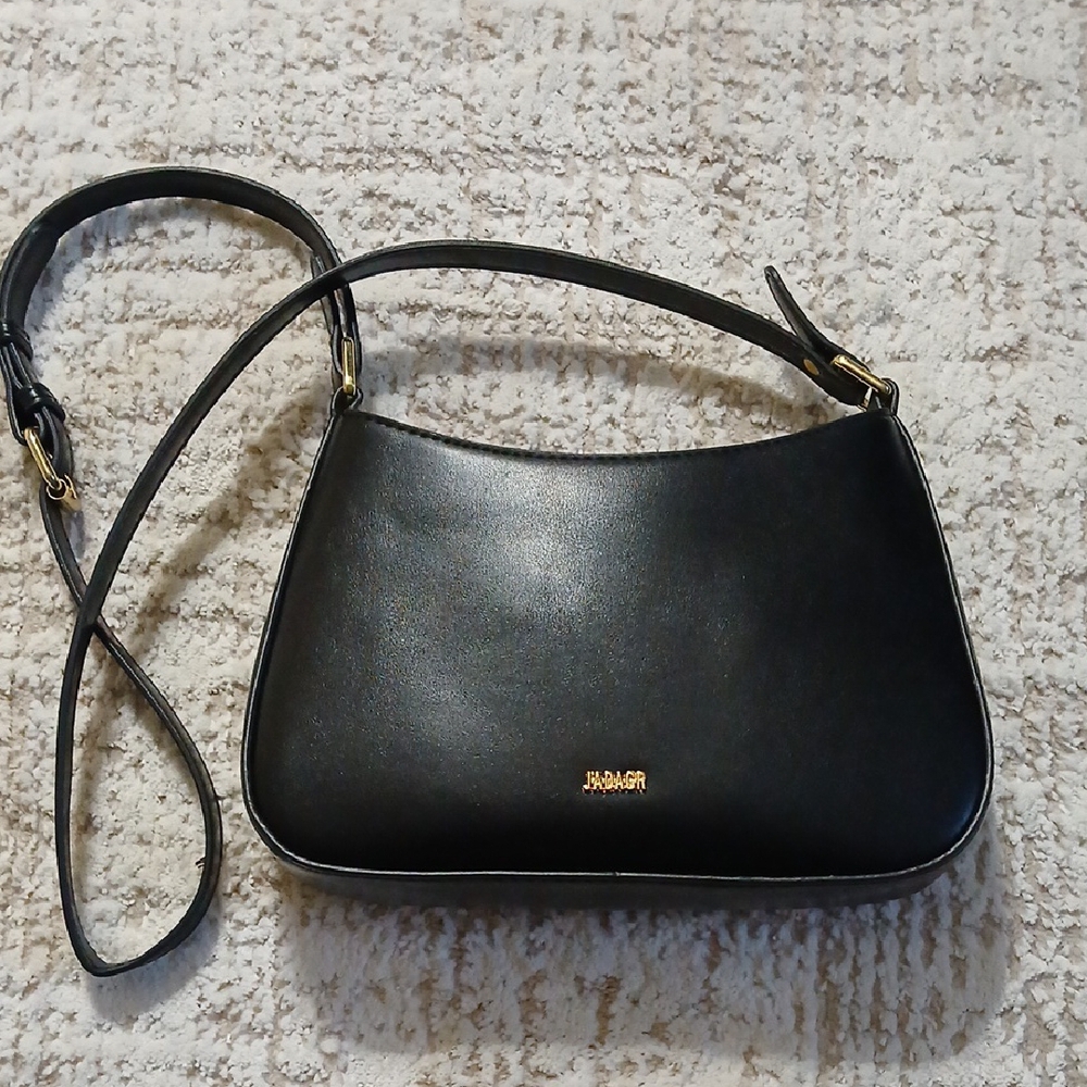 Black Leather Shoulder Bag